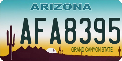 AZ license plate AFA8395