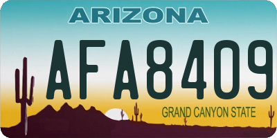 AZ license plate AFA8409