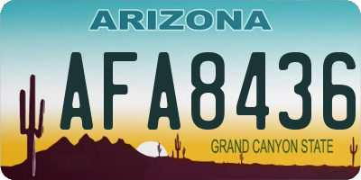 AZ license plate AFA8436