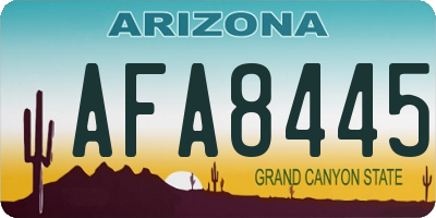 AZ license plate AFA8445