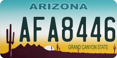 AZ license plate AFA8446