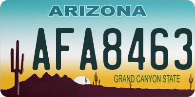 AZ license plate AFA8463