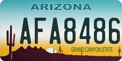 AZ license plate AFA8486