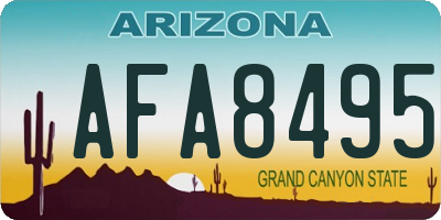 AZ license plate AFA8495