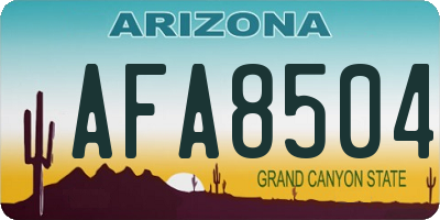 AZ license plate AFA8504