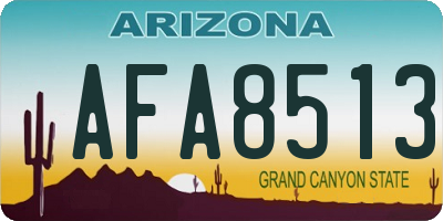 AZ license plate AFA8513