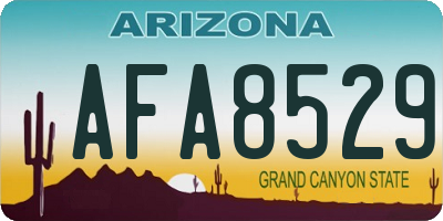 AZ license plate AFA8529