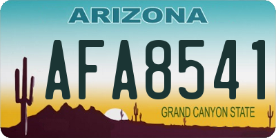 AZ license plate AFA8541