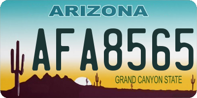 AZ license plate AFA8565