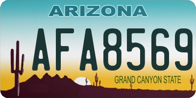 AZ license plate AFA8569