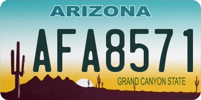 AZ license plate AFA8571