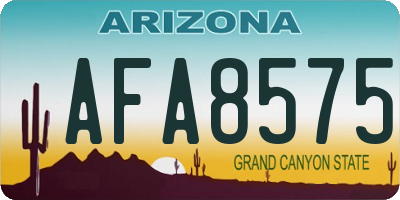 AZ license plate AFA8575