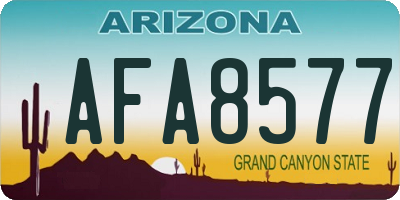 AZ license plate AFA8577