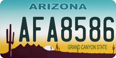 AZ license plate AFA8586