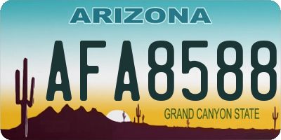AZ license plate AFA8588