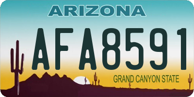 AZ license plate AFA8591