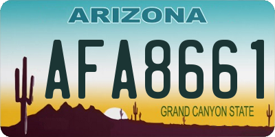 AZ license plate AFA8661