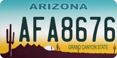 AZ license plate AFA8676