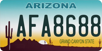 AZ license plate AFA8688
