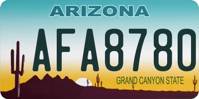 AZ license plate AFA8780