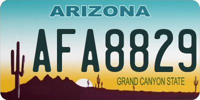 AZ license plate AFA8829
