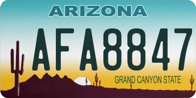 AZ license plate AFA8847