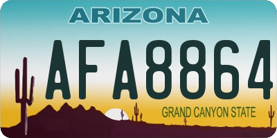 AZ license plate AFA8864