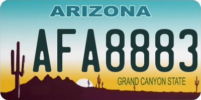 AZ license plate AFA8883