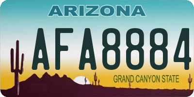 AZ license plate AFA8884