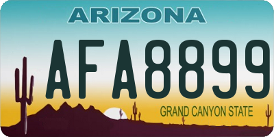 AZ license plate AFA8899
