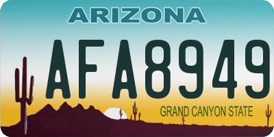 AZ license plate AFA8949