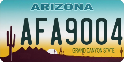 AZ license plate AFA9004