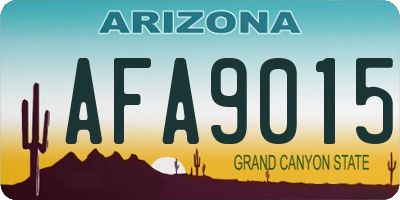 AZ license plate AFA9015