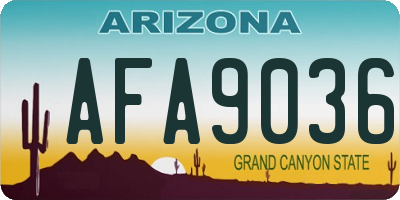 AZ license plate AFA9036