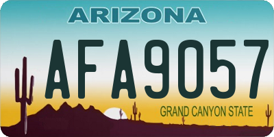 AZ license plate AFA9057