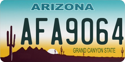 AZ license plate AFA9064