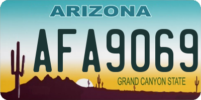 AZ license plate AFA9069