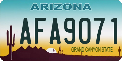 AZ license plate AFA9071