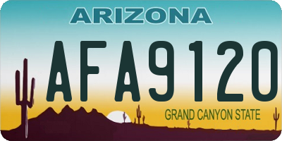 AZ license plate AFA9120