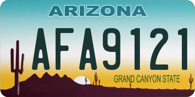 AZ license plate AFA9121