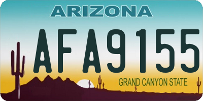 AZ license plate AFA9155