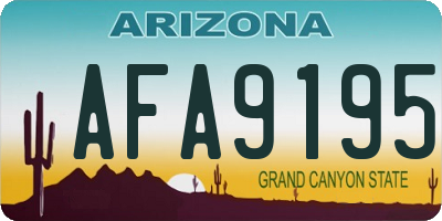 AZ license plate AFA9195