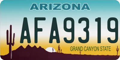 AZ license plate AFA9319