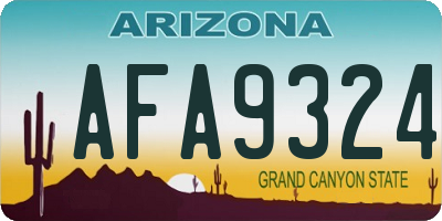 AZ license plate AFA9324