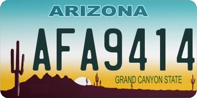 AZ license plate AFA9414