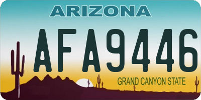 AZ license plate AFA9446