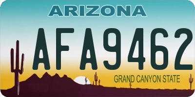 AZ license plate AFA9462
