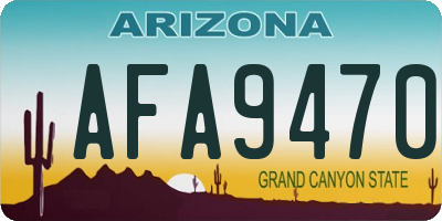 AZ license plate AFA9470