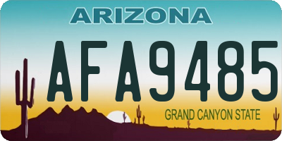 AZ license plate AFA9485