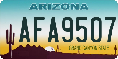 AZ license plate AFA9507